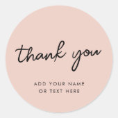 Dank je Sticker | Donkerroze roos rood (Voorkant)