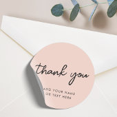 Dank je Sticker | Donkerroze roos rood