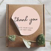 Dank je Sticker | Donkerroze Roze