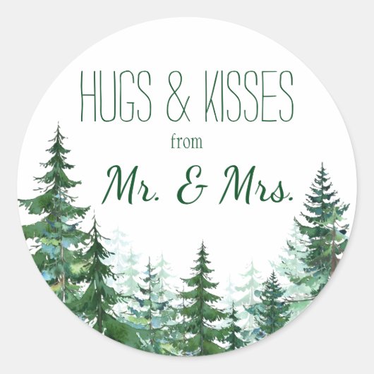 Dank je Sticker met Sparrenboom (Voorkant)