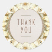 Dank je Sticker Vintage Art Nouveau Mucha (Voorkant)