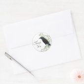 Dank je Stickers Crow Bird Flowers Sticker (Envelop)