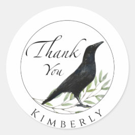 Dank je Stickers Crow Bird Sticker