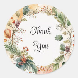 Dank je-stickers of enveloppenzegels ronde sticker