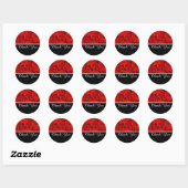 Dank je Stickers- Red Roses Ronde Sticker (Vel)
