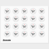 ' Dank je 'stickers  Ronde Sticker (Vel)