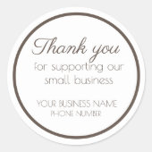 Dank je stickers! ronde sticker (Voorkant)