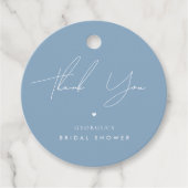 Dank je Stijlvol Iets Blauws Bruidsfeestje Bedankjes Labels (Voorkant)