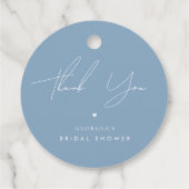 Dank je Stijlvolle Something Blue Bruidsmeisje Sho Bedankjes Labels (Achterkant)