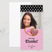 Dank je Stippen Lace Heart Cookies Sweet 16 Bedankkaart (Voorkant / Achterkant)