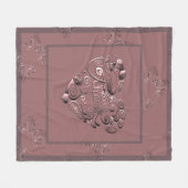 "Dank je" Stof Rose Vliesdeken Fleece Deken (Voorkant (Horizontaal))