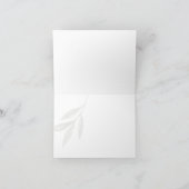 Dank je | Stofblauw waterverf eucalyptus Bedankkaart (Binnen)