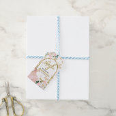 Dank je Sweet 16 Roze Bloem Vlinder Cadeaulabel (Met Touw)