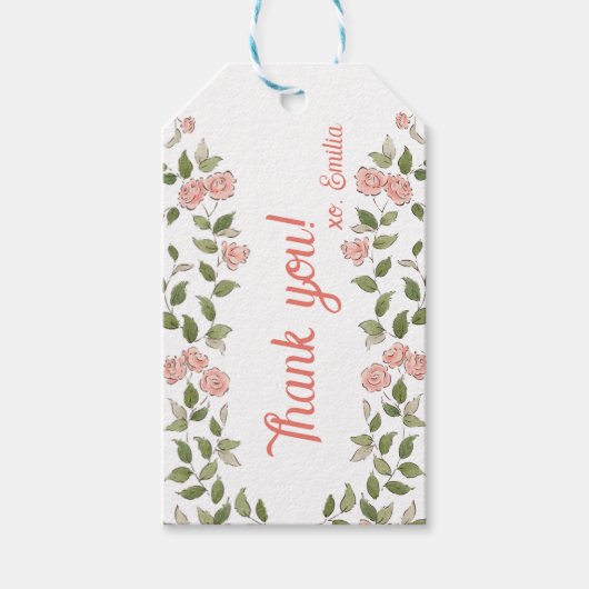 Dank je Tag Prinses Zwaan Cadeaulabel (Voorkant)