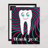 dank je tandarts lachende tand ansichtkaart briefkaart (Voorkant / Achterkant)