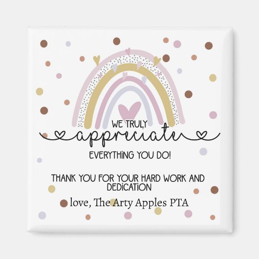 dank je teamteam cadeau magnet (Voorkant)