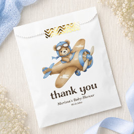 Dank Je Teddybeer Piloot Baby Jongens Shower Bedankzakje