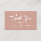 Dank je | Terracotta Small Business Visitekaartje (Voorkant)