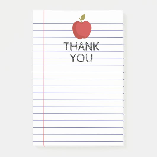 Dank je Terug naar school Leraar Appel Klas Post-it® Notes (Voorkant)