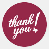 Dank je, Texas-stijl! Ronde Sticker (Voorkant)