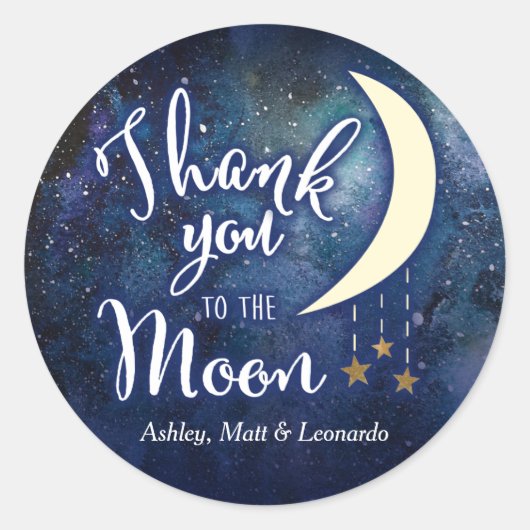Dank je tot de Maan Sticker (Voorkant)