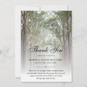 Dank je Trees Funeral Photo Sympathie Grief Bedankkaart (Voorkant)