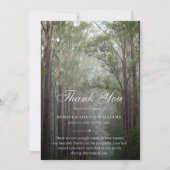 Dank je Trees Funeral Photo Sympathie Grief Bedankkaart (Voorkant)