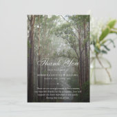 Dank je Trees Funeral Photo Sympathie Grief Bedankkaart (Staand voorkant)