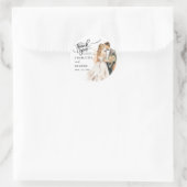 Dank je Trouw Bruid Bruidegom Achter Waterverf Kla Ronde Sticker (Tas)