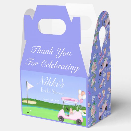 Dank je Trouw Golf Bruids Bruiloft Brunch Bedankdoosjes (Geopend)