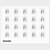 Dank je Trouw & Pinguïn Koppel Ronde Sticker (Vel)