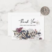 Dank je Trouw Spooky Halloween Bloem Slang Notitiekaartje (Voorkant / Achterkant in situ)