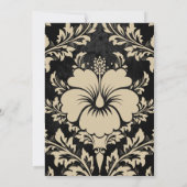 Dank je trouwbeige bloemen uitnodiging (Achterkant)