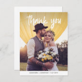 Dank je | Trouwfoto Dankjewel Briefkaart (Voorkant / Achterkant)