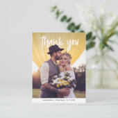Dank je | Trouwfoto Dankjewel Briefkaart (Staand voorkant)