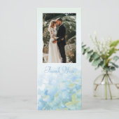 Dank je trouwfoto hortensia kaart (Staand voorkant)