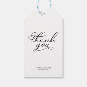Dank Je - Trouwgunstlabels met Elegant Schrift Cadeaulabel