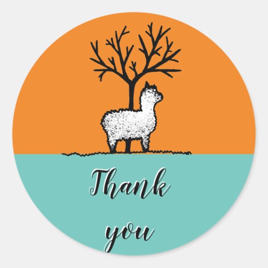 Dank je, trouwsticker, bruiloft, bedankt ronde sticker (Voorkant)