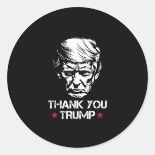 Dank Je Trump 1 Ronde Sticker