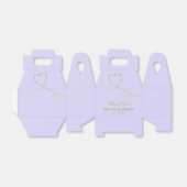 Dank je | Twee gouden harten | Gepersonaliseerde t Bedankdoosjes (Uitgevouwen)