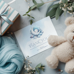 Dank je typografie Crescent Moon Bedankkaart