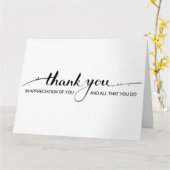 "Dank je, uit waardering voor jou" Dank je wel Car Kaart (Gele Bloem)