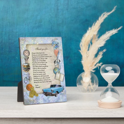 Dank je vader fotoplaat (Zijkant)