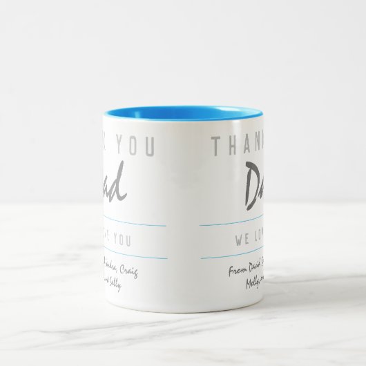 Dank je vader Mok van tweetone koffie (Center)