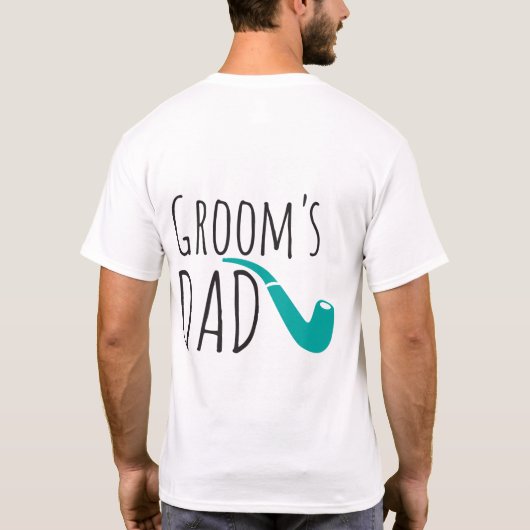 Dank je vader vader van de Groom Fun Modern Pipe T-shirt (Achterkant)