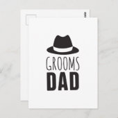 Dank je vader van de Groom Dad Bridal Party Briefkaart (Voorkant / Achterkant)