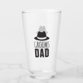 Dank je vader van de Groom Dad Bridal Party Glas (Achterkant)