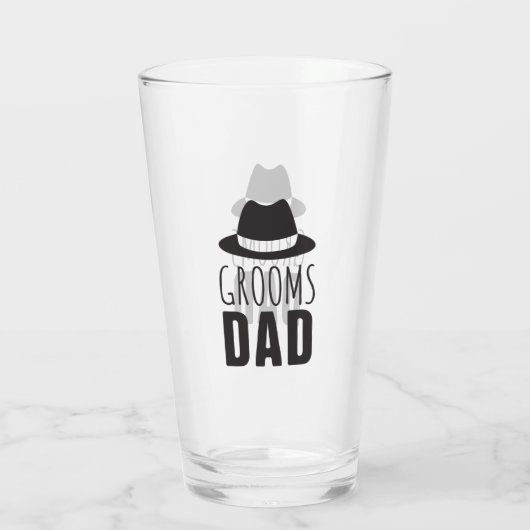 Dank je vader van de Groom Dad Bridal Party Glas (Achterkant)