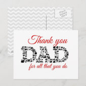 Dank je vader voor alles wat je doet briefkaart (Voorkant / Achterkant)