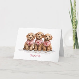 Dank Je Valentijnsdag Goldendoodle Honden Bedankkaart